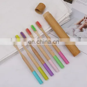 CE OEM Natural Wood Bamboo Carbon Biodegradable Toothbrush thumbnail-1