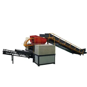 Industrial Waste Bottle Bag Strap Recycling Double Shaft Metal Plastic Shredder With ce thumbnail-3