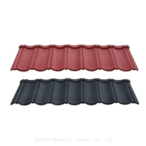Roofing Sheet Galvanlume Stone Color Coated Metal Roof Tiles Factory Price 0.18-0.55mm thumbnail-4