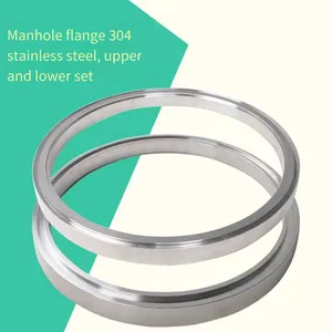 a Complete Set of Upper and Lower Manhole Flanges for Stainless Steel Pressure Tanks, Including a Welded Head for Making the Tank Lid thumbnail-3