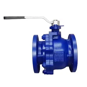DIN 3357 Cast Iron GG25 GGG40 Ball Valve Ductile Iron Carbon Steel PN16 DN65 DN100 Double Flange Ball Valve thumbnail-2