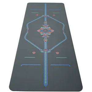 Wholesale Custom Logo PU Rubber Gymnastic Pilates Yoga Mat Waterproof Exercise Mat for Home Workout Made From Natural Rubber thumbnail-1