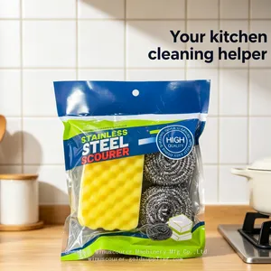 Dish Washing Stainless Steel Scourer Kitchen Cleaning Set Kit thumbnail-3