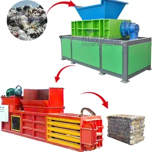 Household Garbage Shredding and Baling Production Line Garbage Recycling Processing Equipment thumbnail-1