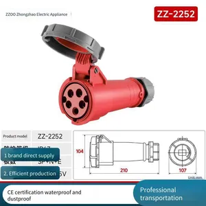 Zhongzhao Concealed Industrial Socket, Industrial Waterproof Plug, Nylon Aviation Waterproof and Dustproof for Construction Sites, Ip67 ce Certified thumbnail-5