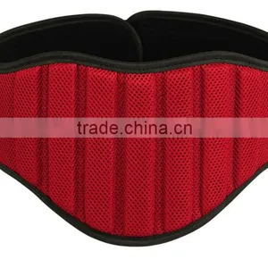 Weight Lifting Belt Gym Back Support Fitness Neoprene 8" Wide Red thumbnail-1