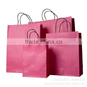 Paper Bag With Handle Machine Made Paper Bag 25kg Kraft Paper Bag thumbnail-2