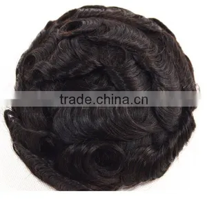 Top Quality Comfortable Real Hair Swiss Lace Cheap Toupee for Men Human Hair Toupee thumbnail-1