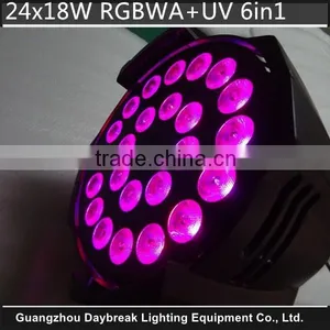 24x18w Led Par RGBWA UV 6in1 Stage Lighting Led Washing Par High Power Full Colors Dmx512 DJ Led Par64 RGBWA+UV 6 in 1 Leds thumbnail-1