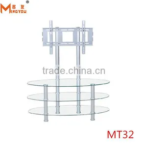 Hanging Tempered Clear Glass tv Stands thumbnail-1