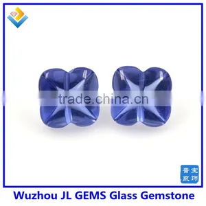 Faceted Loose Gemstones Glass Stone With Four Clovers Beads Glass Jewelry thumbnail-2