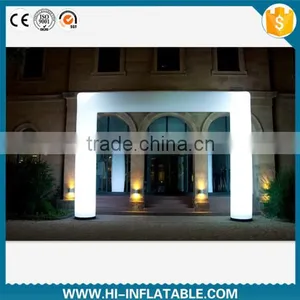 Outdoor Cheap Wedding Event Supplies Inflatable Lighting White Entrance Arch for Sale thumbnail-1