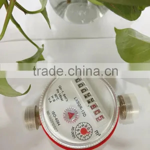 Red Color Water Flow Meter In Single Jet Dry Dial For Hot Drinking Water thumbnail-4
