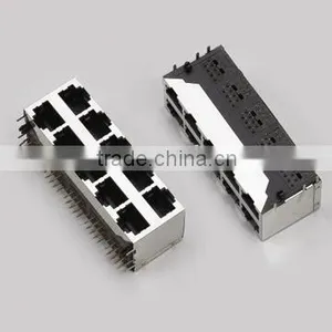 Multi-Port Double Row Cat5 RJ45 Network Connector thumbnail-1