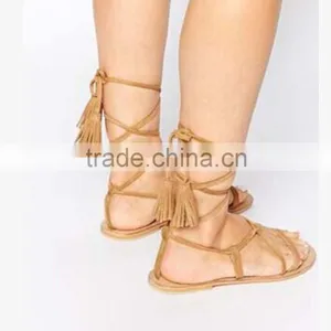 Italy Leather Shoes Women Fancy Flat Lady Simlpe Sandal Strap thumbnail-3
