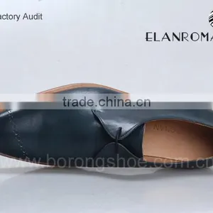 Gentle Fashion Real Calf Leather Derby Dyed Blue Men Business Natural Leather Dress Shoes thumbnail-5