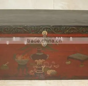 Chinese Antique Beautiful Hand Painted Chest thumbnail-1