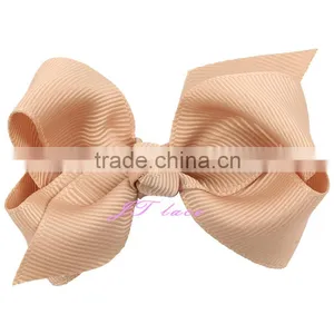 Royal Ribbon Hair Bow Headband- Shabby Ribbon Bow- Solid Ribbon Bow thumbnail-2