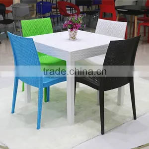 High Quality Dining Room PP Plastic Rattan Chair thumbnail-6