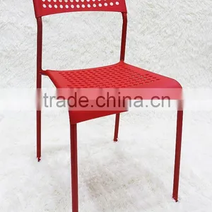 Cheap Modern Stacking Plastic Chair/PP Adde Chair/Steel Pipe Chair thumbnail-5
