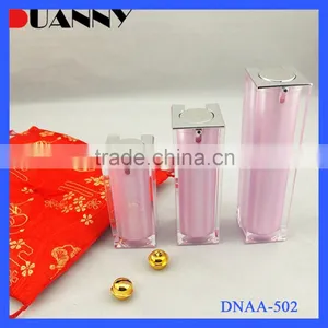 New Style Square Acrylic Cosmetic Pckaging Airless Bottle And Cream Jar With Plastic Spray,Cosmetic Airless Spray Bottles thumbnail-1
