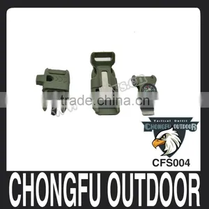 1/2"Fire Starters Whistle Compass Buckle for Paracord Bracelet the New for 2016 Quality Choice thumbnail-1