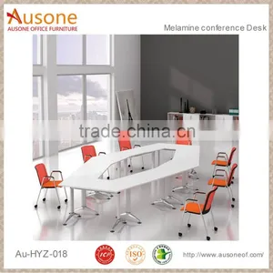 Modular White Desktop New Design Folding Conference Table thumbnail-1