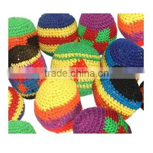 New Arrival Classic Assorted Hacky Sacks Knitted Kick Balls Foot Bags Kick Balls thumbnail-3