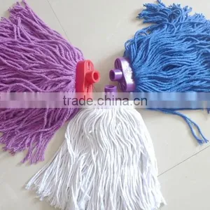 Polyester Mop Head Material and Plastic Pole Material Polyester Cotton End Loop Mop Head thumbnail-5