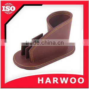 Good Quality Brown Leather Handmade Pen Holder thumbnail-6