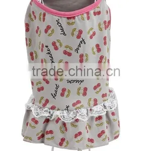 Cute Cherry Design High Quality Female Small Dog Clothes Made in China thumbnail-4