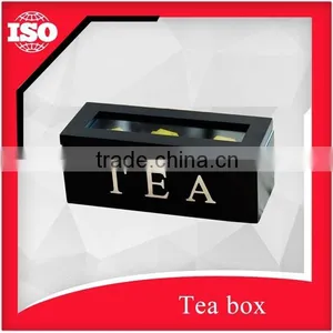 High-end Dark Wood Tea Display Box With Glossy Surface thumbnail-2