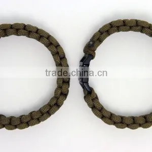 Handmade High Quality Useful Army Green 550 Paracord Survival Bracelet thumbnail-2