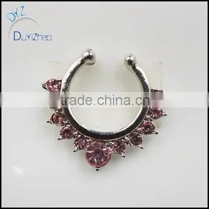 Fashion Septum Clicker Fake Nose Rings Piercing Jewelry thumbnail-1