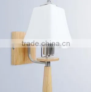 Wooden Base Wall Lamp Wall Scone Hotel Room Hallway Decorative Wall Light thumbnail-1