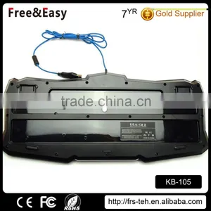 Multimedia Colorful Led Backlit Ergonomic Computer Keyboard thumbnail-5