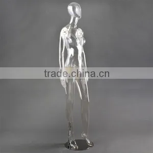 Plastic Full Body Mannequin, Display Transparent Female Mannequin thumbnail-3
