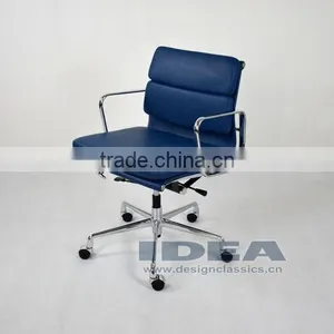 Replica EA217 Charles Office Chair- Blue Color Genuine Leather thumbnail-1