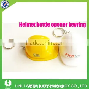 Plastic Safety Helmet Shape Bottle Opener Keychain thumbnail-4