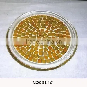 High Quality Glass Mosaic Charger Plate thumbnail-1
