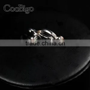 Fashion Jewelry Charming Rhinestone Musical Note Cuff-Link Silver Unisex Party Wedding Gift Promotion Apparel Accessories thumbnail-2