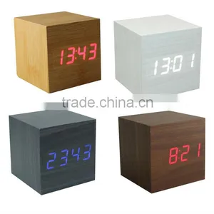 2014 Newest LED Digital Wood Clock S714 Meet CE and Rohs Best for Gift Quality Choice thumbnail-1