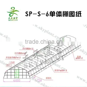 Cheap UV-anti Plastic Film Tunnel Greenhouse thumbnail-4