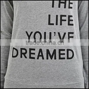 Lightweight Black 95% Cotton 5% Spandex Womens Long Sleeve T-shirt Custom Printed Slim Fit Workout T Shirts Wholesale thumbnail-4