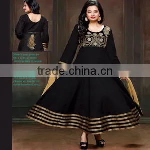 EXCLUSIVELY COTTON ANARKALI SUIT thumbnail-1