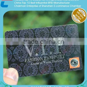 Silver Hot Foil PVC VIP Card With Black Plastic Business Card thumbnail-2