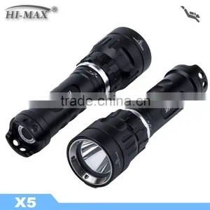 HI-MAX X5 Bright Underwater Waterproof Led Diving Backup Light thumbnail-1
