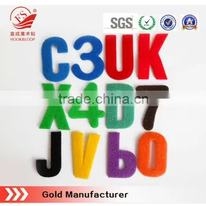 Hook and Loop Alphabet Letters and Numbers Self-sticky 100% Nylon for Colorful T- Shirts thumbnail-1