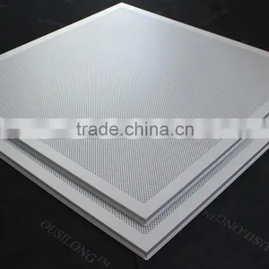 Widely Used White Aluminum Perforated 2x2 Acoustic Ceiling Tiles/Panel thumbnail-5