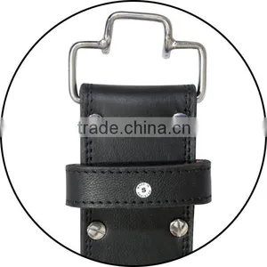 HEAVY DUTY LEATHER WEIGHT LIFTING TRAINING POWER BODY BUILDING GYM BELT FINEST LEATHER thumbnail-4
